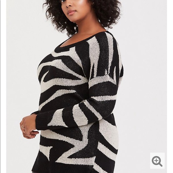 Torrid Zebra pull over sweater - Picture 3 of 5